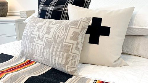 Wool pillows for sale at First PDX Flea